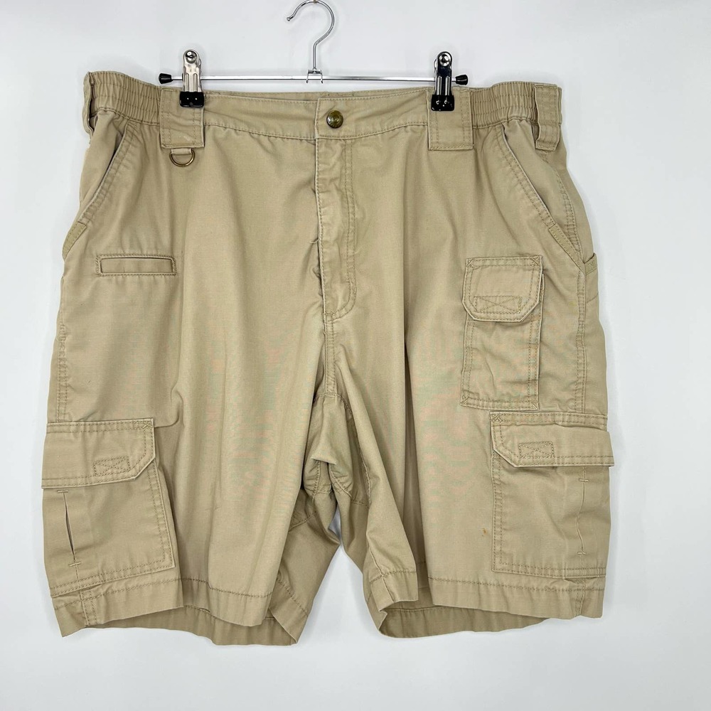 5.11 Tactical Taclite 9.5" Pro Ripstop Mens Cargo Khaki Shorts Size 40